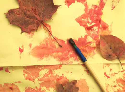 Autumn Leaf painting activity for toddlers