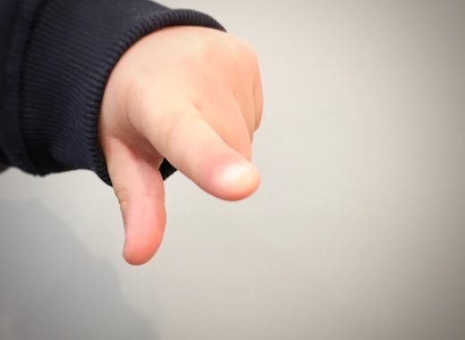 The Apprentice ‘you’re fired’ finger of a toddler